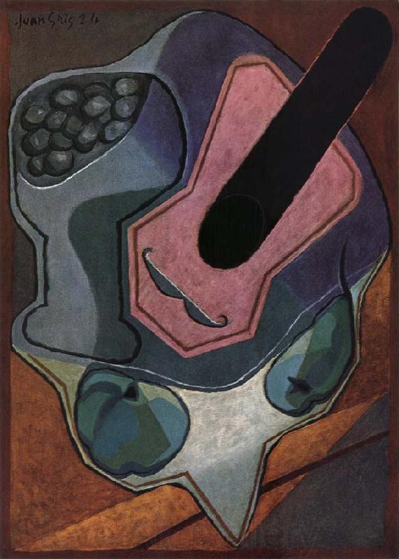 Juan Gris Fiddle and fruit dish Norge oil painting art